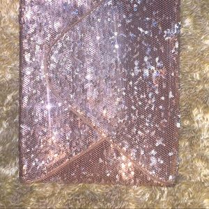 BCBG Seq Rose Gold Clutch. Free W Purchase $100+